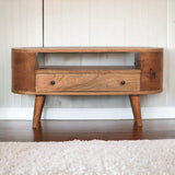 Mini Rounded Entertainment Unit - Artisan Furniture - Flyclothing LLC