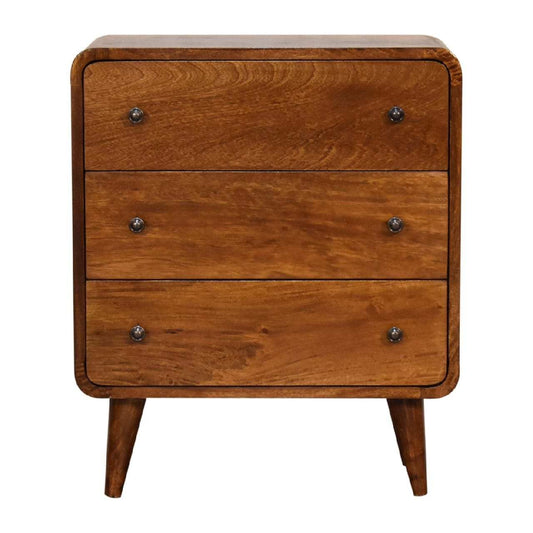Mini Curved Chestnut Chest - Artisan Furniture - Flyclothing LLC