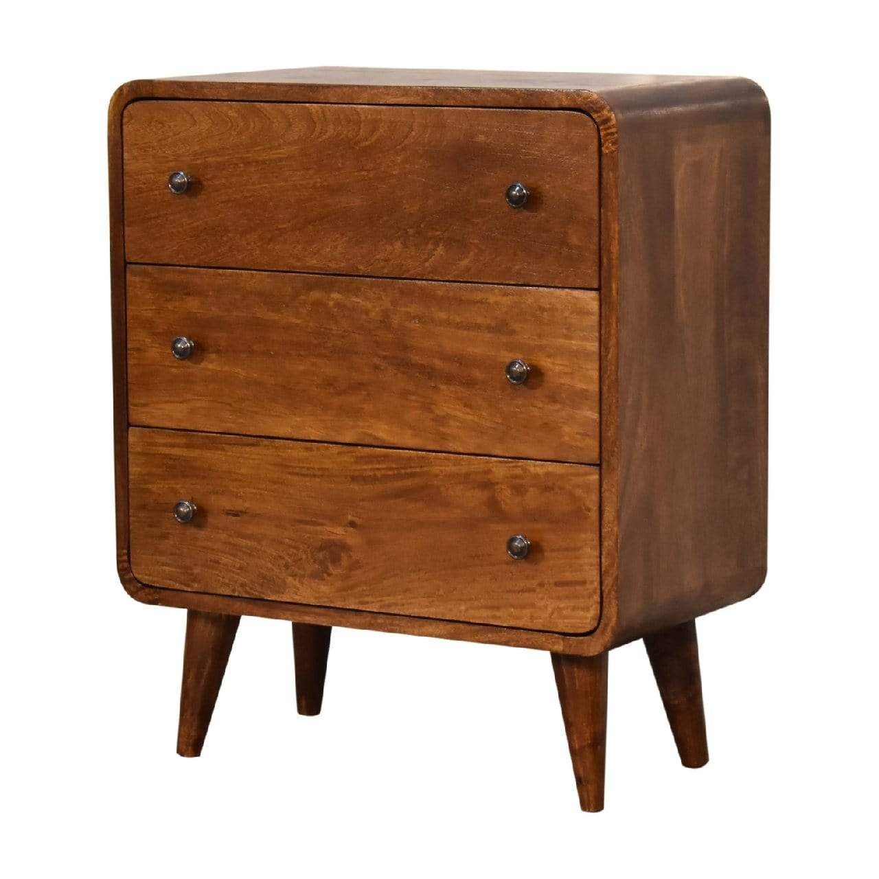 Mini Curved Chestnut Chest - Artisan Furniture - Flyclothing LLC