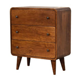 Mini Curved Chestnut Chest - Artisan Furniture - Flyclothing LLC