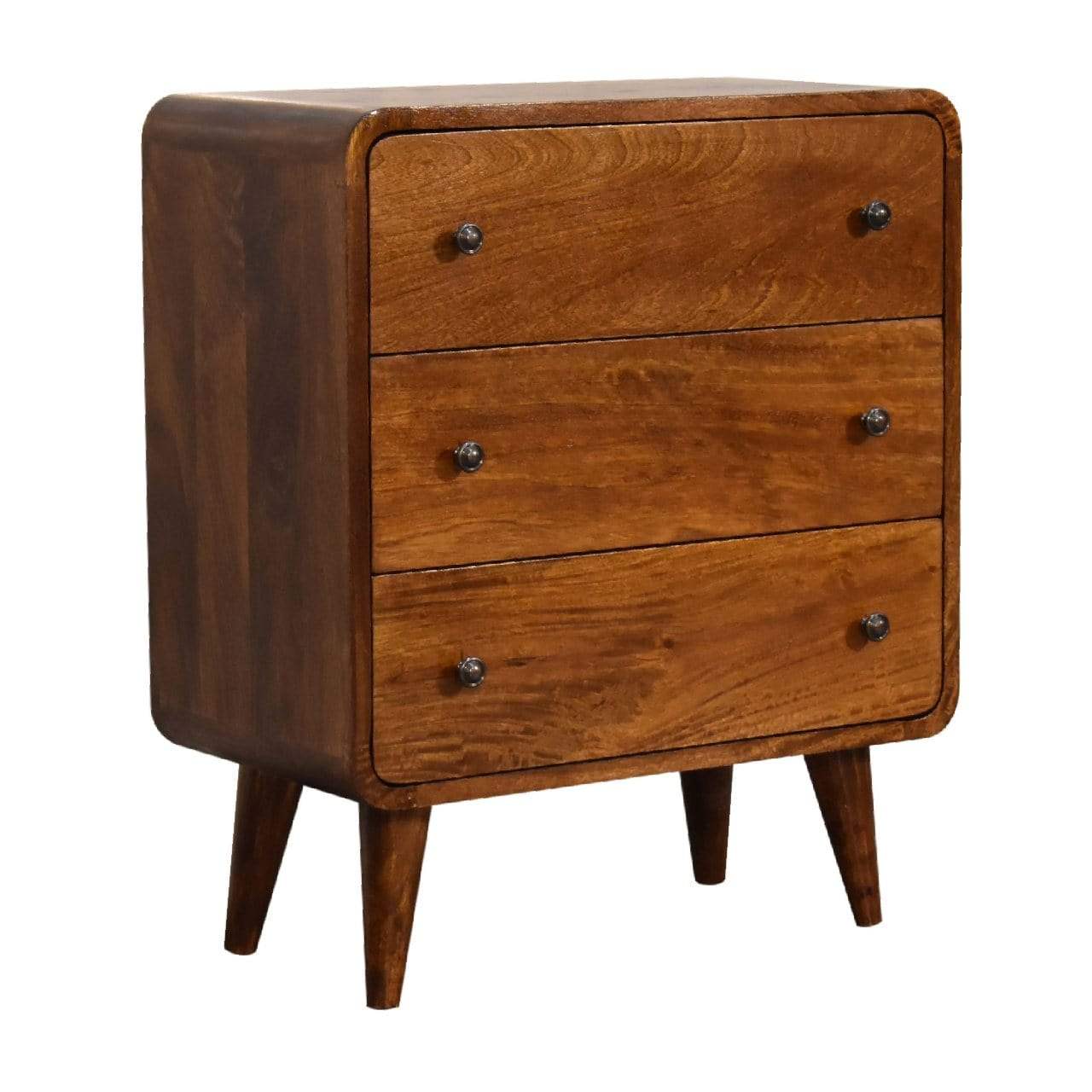 Mini Curved Chestnut Chest - Artisan Furniture - Flyclothing LLC