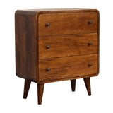 Mini Curved Chestnut Chest - Artisan Furniture - Flyclothing LLC