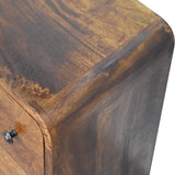 Mini Curved Chestnut Chest - Artisan Furniture - Flyclothing LLC