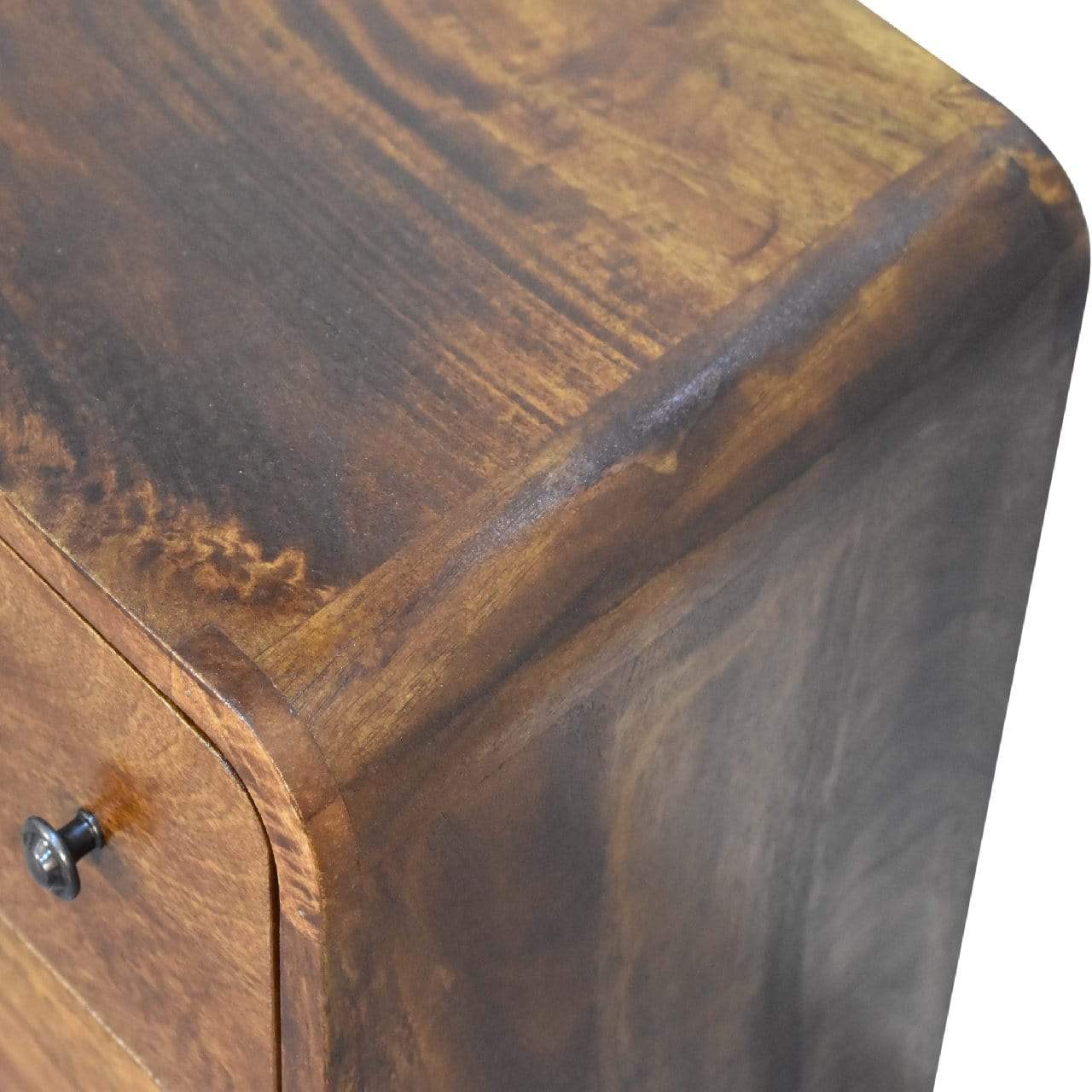 Mini Curved Chestnut Chest - Artisan Furniture - Flyclothing LLC