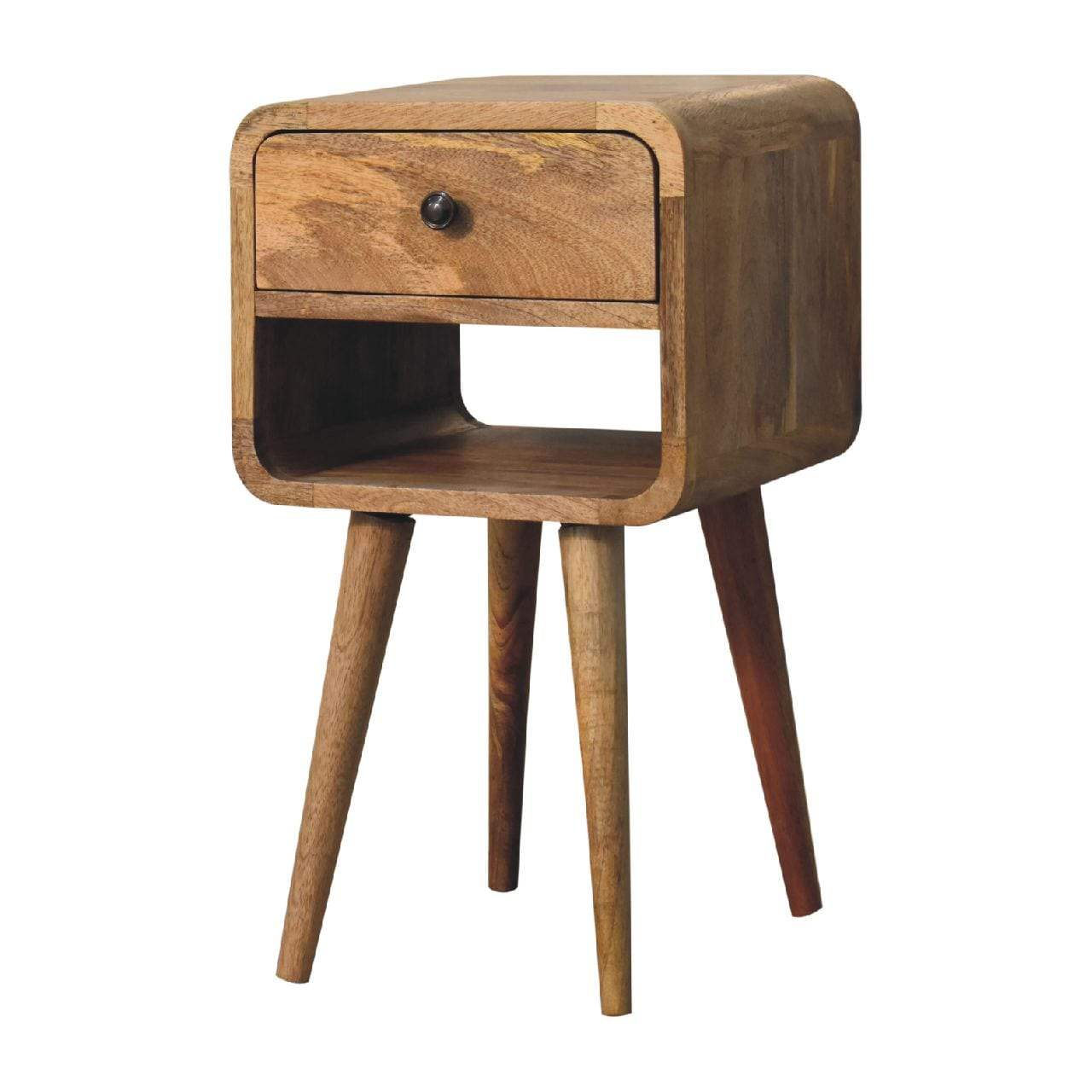 Mini Oak-ish Curve Lower Bedside - Artisan Furniture - Flyclothing LLC