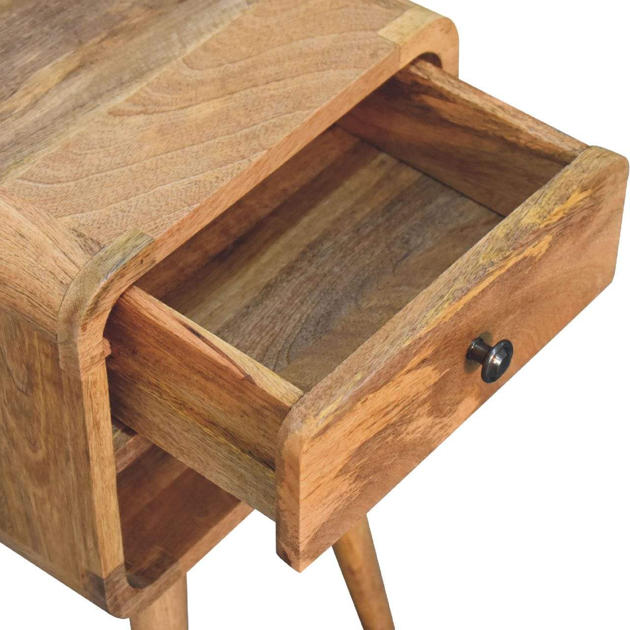 Mini Oak-ish Curve Lower Bedside - Artisan Furniture - Flyclothing LLC