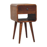 Mini Chestnut Curve Lower Bedside - Artisan Furniture