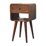 Mini Chestnut Curve Lower Bedside - Artisan Furniture - Flyclothing LLC