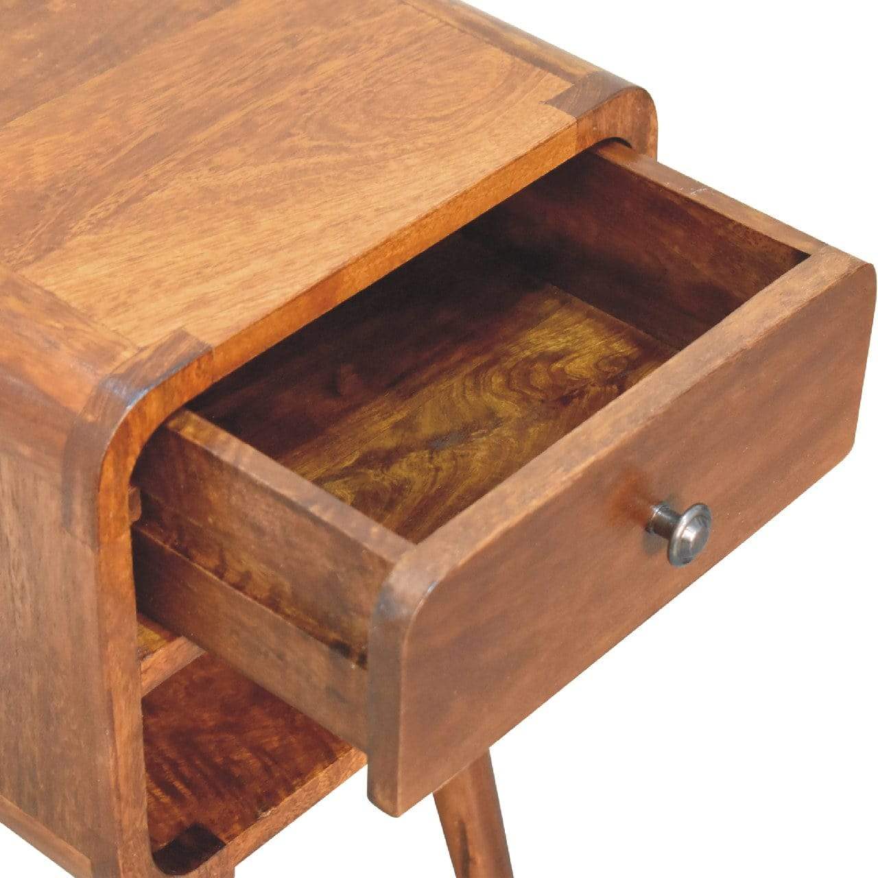Mini Chestnut Curve Lower Bedside - Artisan Furniture - Flyclothing LLC