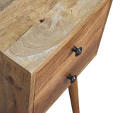 Mini 2 Drawer Oak-ish Bedside - Artisan Furniture - Flyclothing LLC