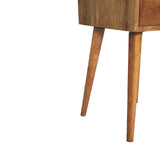 Mini 2 Drawer Oak-ish Bedside - Artisan Furniture - Flyclothing LLC