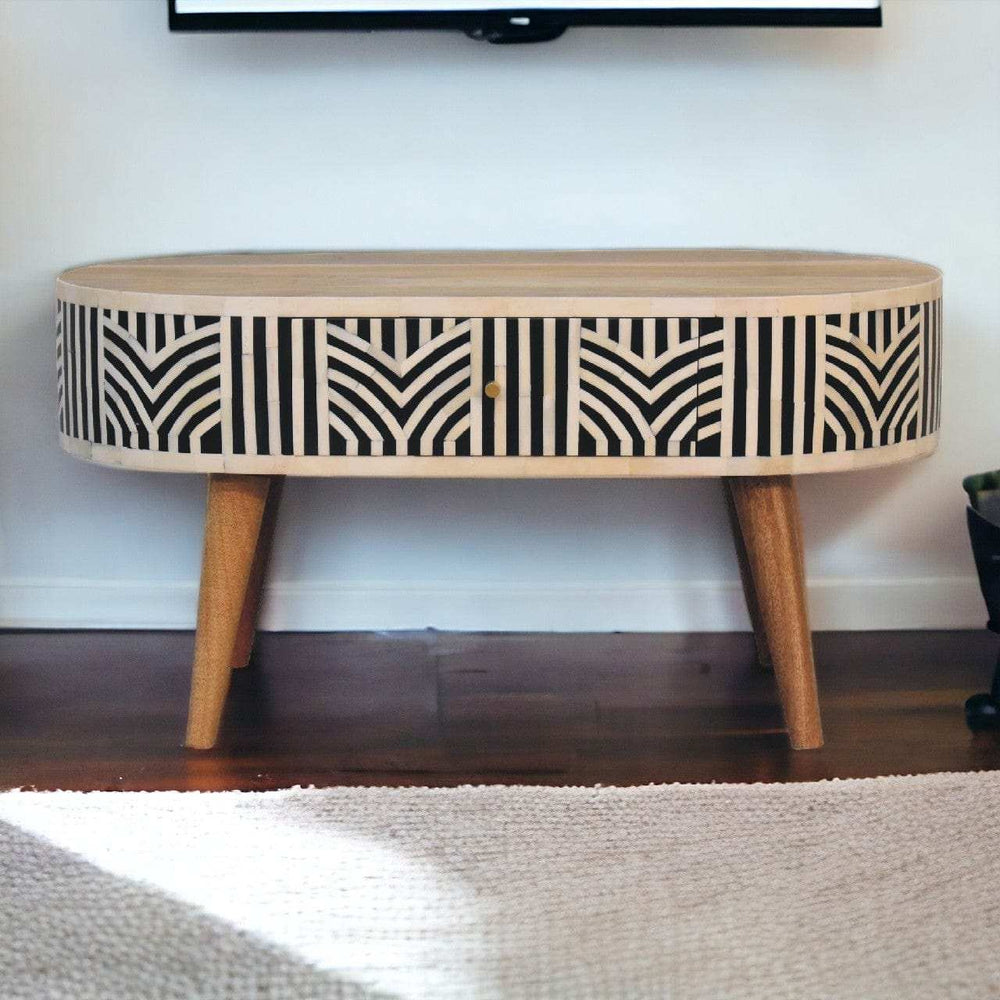 Edessa Bone Inlay Coffee Table - Artisan Furniture - Flyclothing LLC