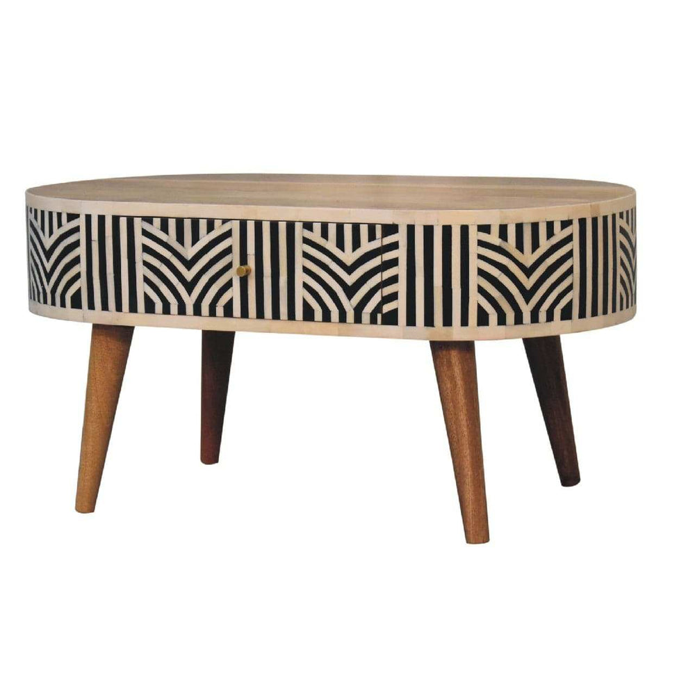 Edessa Bone Inlay Coffee Table - Artisan Furniture - Flyclothing LLC