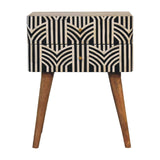 Edessa Bone Inlay Bedside - Artisan Furniture - Flyclothing LLC