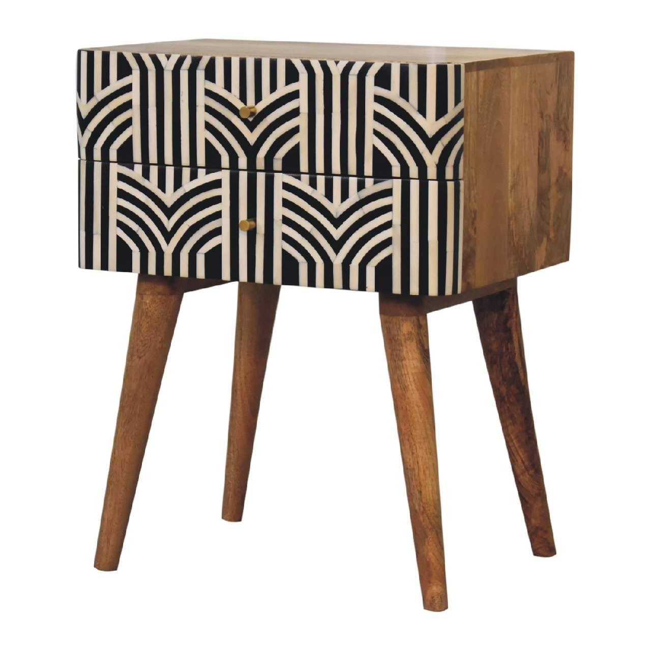 Edessa Bone Inlay Bedside - Artisan Furniture - Flyclothing LLC