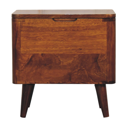 Artisan Chestnut Lid-up Storage Stool - Artisan Furniture
