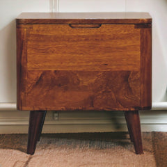 Artisan Chestnut Lid-up Storage Stool - Artisan Furniture