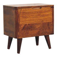 Artisan Chestnut Lid-up Storage Stool - Artisan Furniture