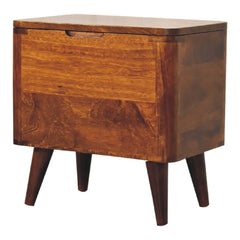 Artisan Chestnut Lid-up Storage Stool - Artisan Furniture