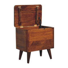 Artisan Chestnut Lid-up Storage Stool - Artisan Furniture