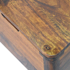 Artisan Chestnut Lid-up Storage Stool - Artisan Furniture