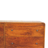 Large Curved Chestnut Chest - Artisan Furniture - Flyclothing LLC