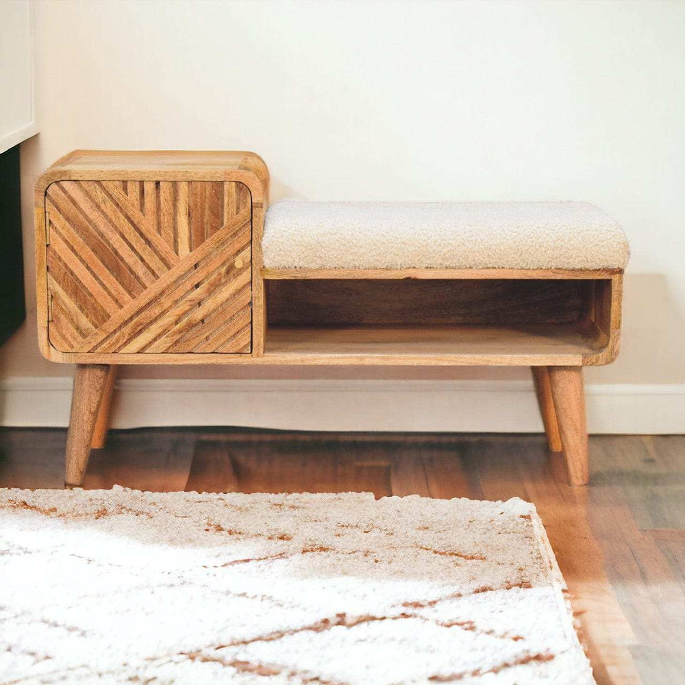 Boucle Carved Telephone Table - Artisan Furniture - Flyclothing LLC
