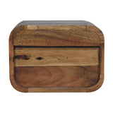 Oak-ish Floating Open Curve Bedside - Artisan Furniture - Flyclothing LLC