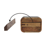 Oak-ish Floating Open Curve Bedside - Artisan Furniture - Flyclothing LLC