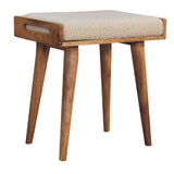 Boucle Cream Tray Style Footstool - Artisan Furniture - Flyclothing LLC
