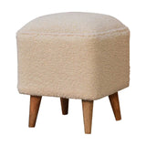 Cream Boucle Squoval Bench - Artisan Furniture - Flyclothing LLC