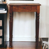 Chestnut Turned Leg Writing Desk - Artisan Furniture - Flyclothing LLC