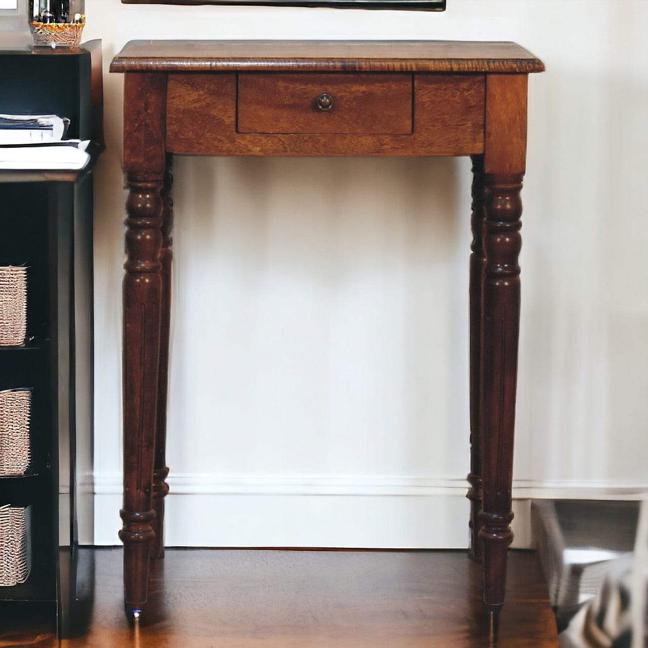 Chestnut Turned Leg Writing Desk - Artisan Furniture - Flyclothing LLC