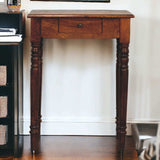 Chestnut Turned Leg Writing Desk - Artisan Furniture - Flyclothing LLC