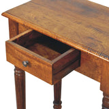 Chestnut Turned Leg Writing Desk - Artisan Furniture - Flyclothing LLC