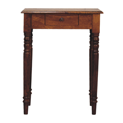 Chestnut Turned Leg Writing Desk - Artisan Furniture - Flyclothing LLC