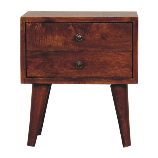 Mini Chestnut Modern Bedside - Artisan Furniture - Flyclothing LLC