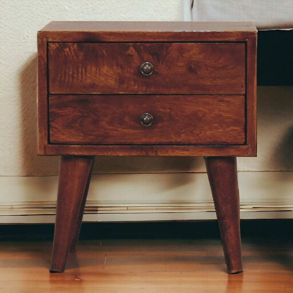 Mini Chestnut Modern Bedside - Artisan Furniture - Flyclothing LLC