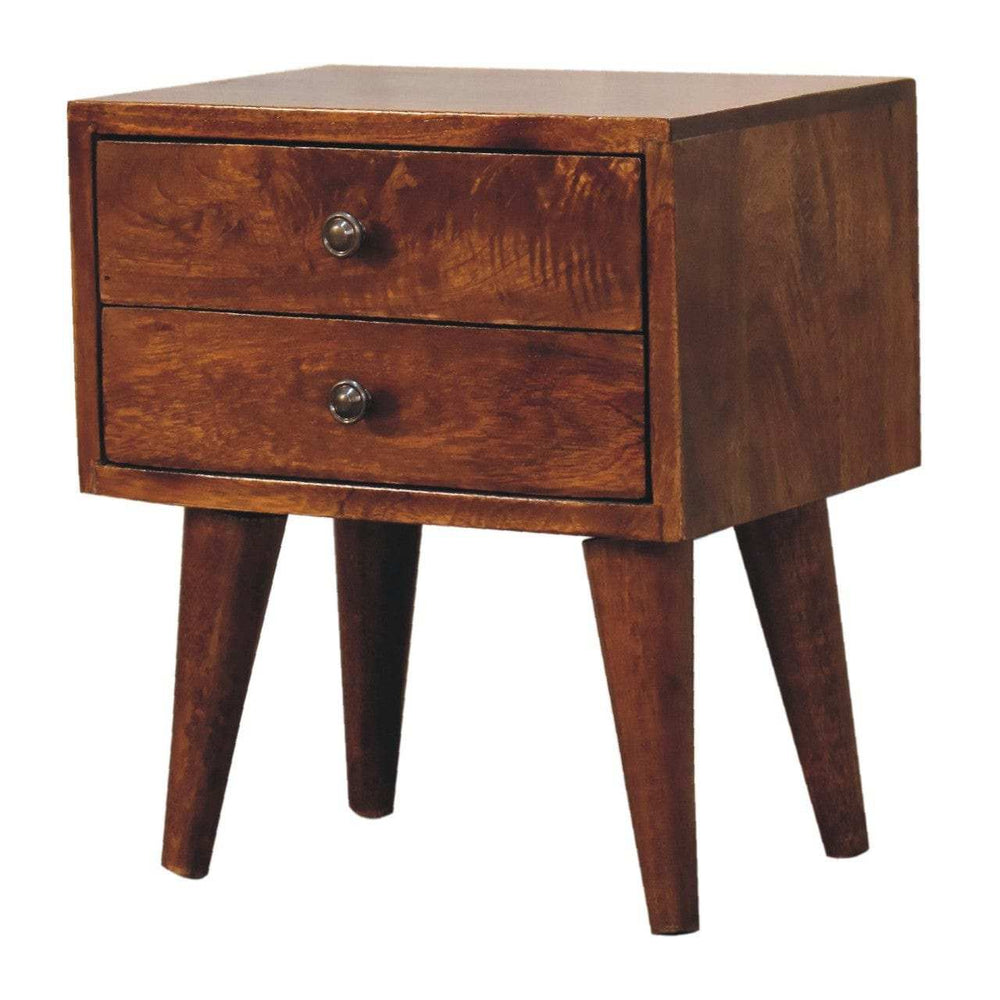 Mini Chestnut Modern Bedside - Artisan Furniture - Flyclothing LLC