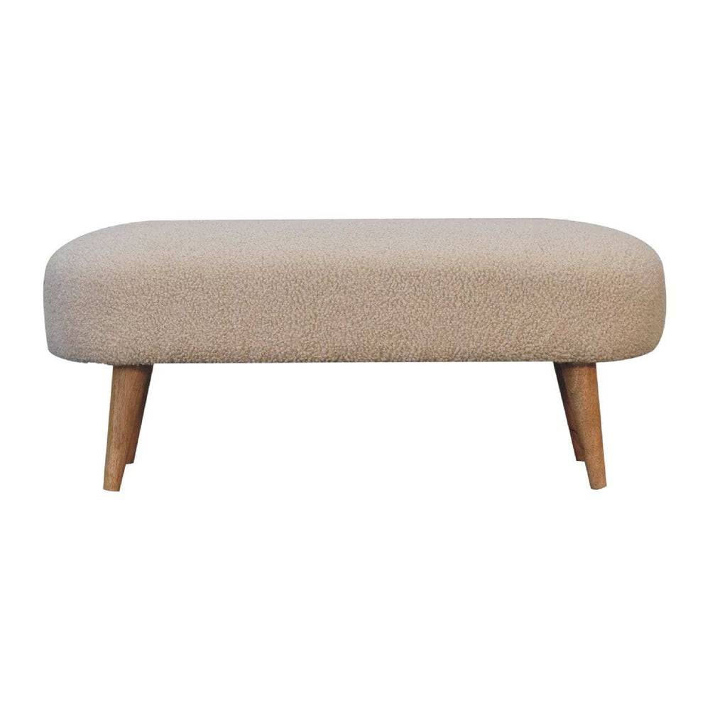 Boucle Hallway Bench - Artisan Furniture - Flyclothing LLC