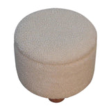 Cream Boucle Storage Footstool - Artisan Furniture - Flyclothing LLC