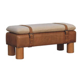 Strapped Cyclinder Bench - Artisan Furniture - Flyclothing LLC
