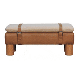 Strapped Cyclinder Bench - Artisan Furniture - Flyclothing LLC