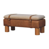 Strapped Cyclinder Bench - Artisan Furniture - Flyclothing LLC