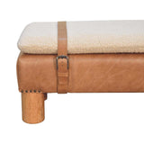 Strapped Cyclinder Bench - Artisan Furniture - Flyclothing LLC
