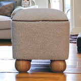 Serenity Footstool with Ball Feet - Artisan Furniture - Flyclothing LLC