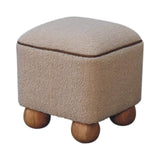 Serenity Footstool with Ball Feet - Artisan Furniture - Flyclothing LLC