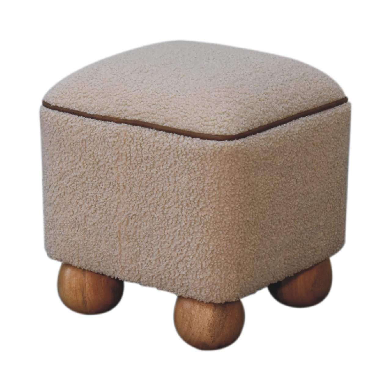 Serenity Footstool with Ball Feet - Artisan Furniture - Flyclothing LLC