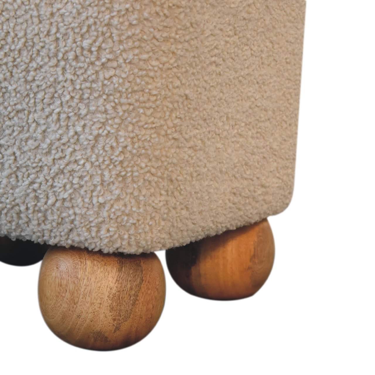 Serenity Footstool with Ball Feet - Artisan Furniture - Flyclothing LLC
