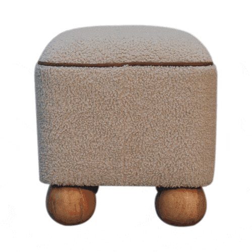 Serenity Footstool with Ball Feet - Artisan Furniture - Flyclothing LLC